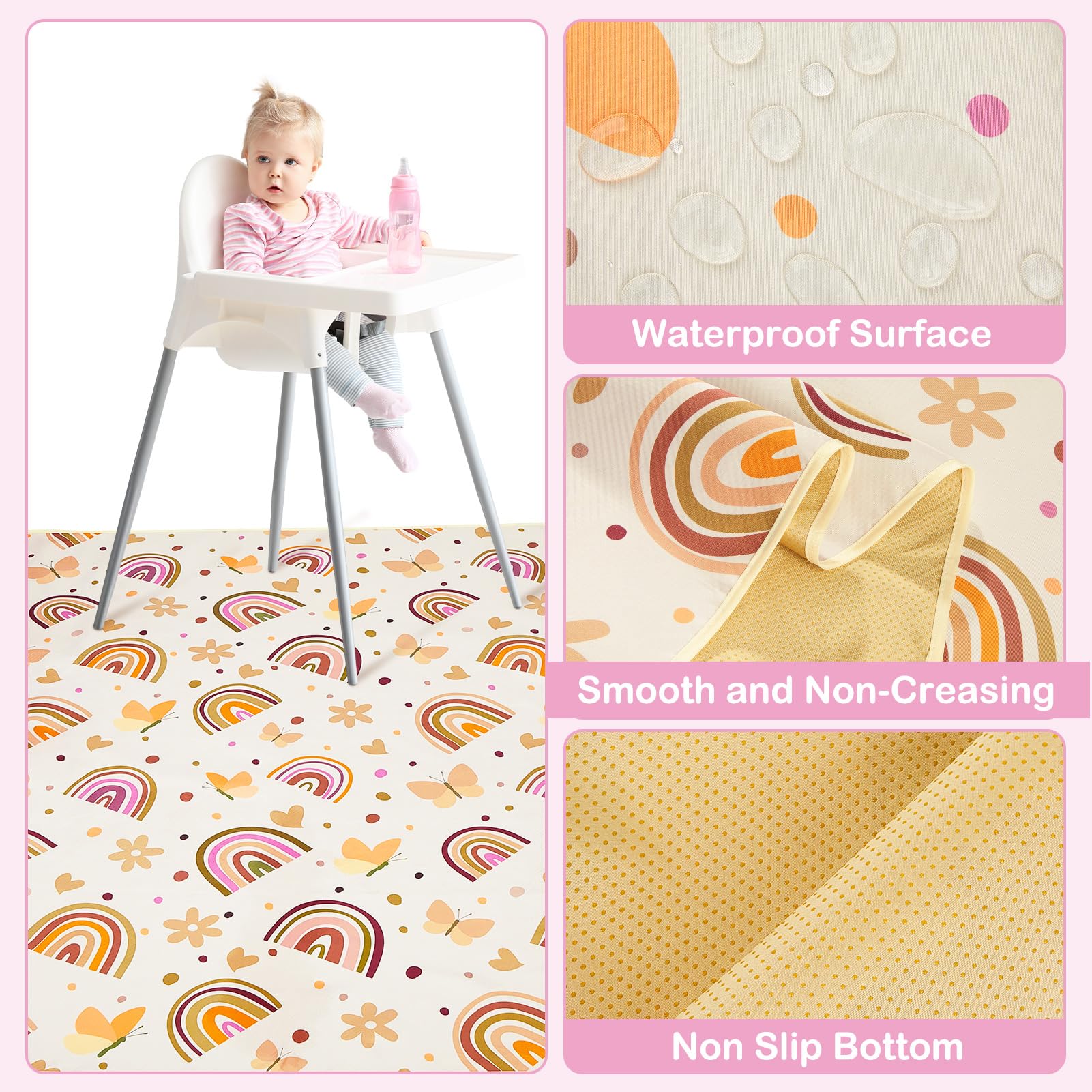 Basumee Splat Mat folds for easy travel and outdoor use.