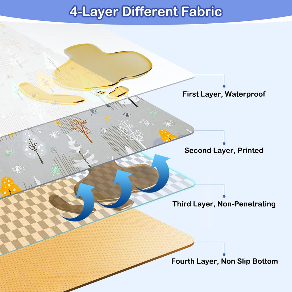 Basumee Splat Mat gray tree pattern adds stylish floor protection