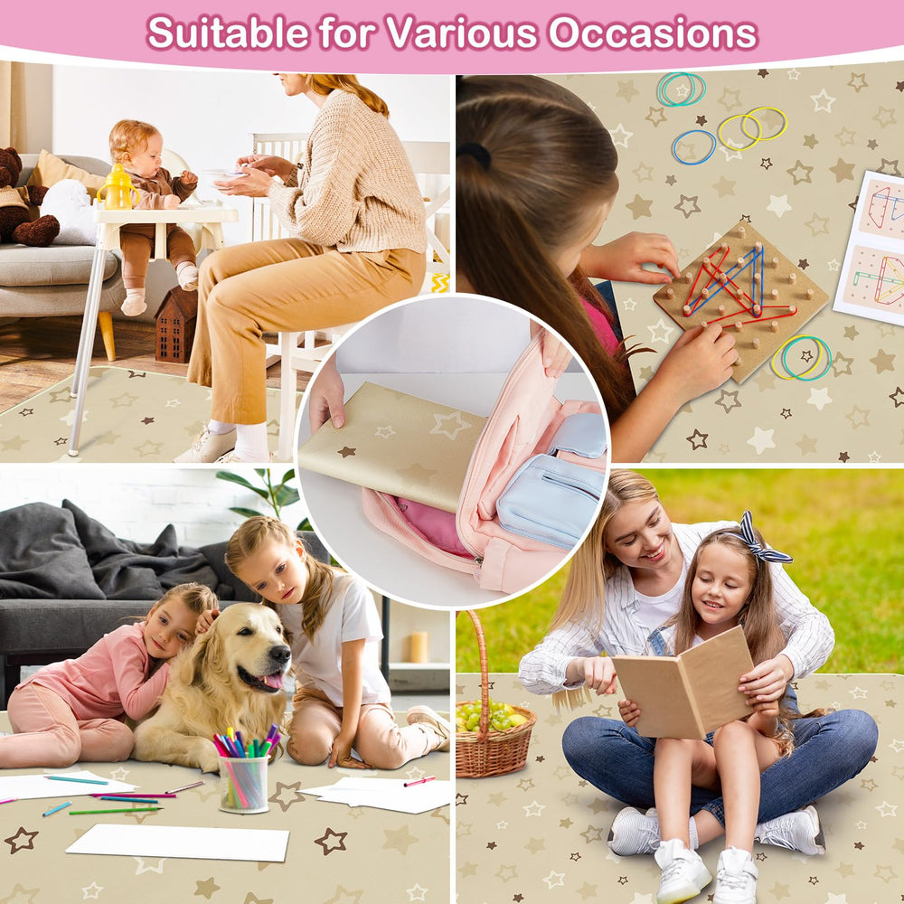 Basumee Splat Mat machine washable for quick cleanup.