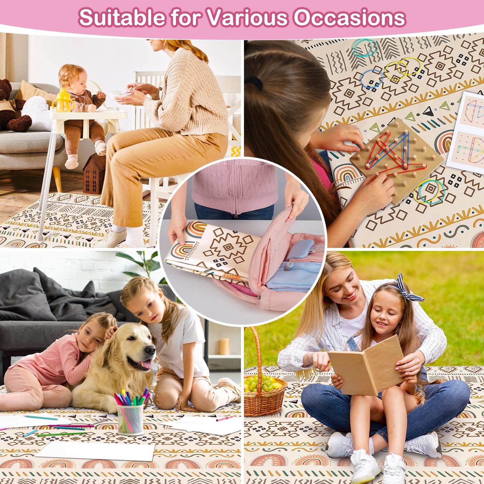 Basumee Splat Mat catches paint and crafts spills.