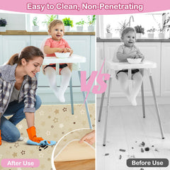 Basumee Splat Mat waterproof surface cleans quickly after meals.
