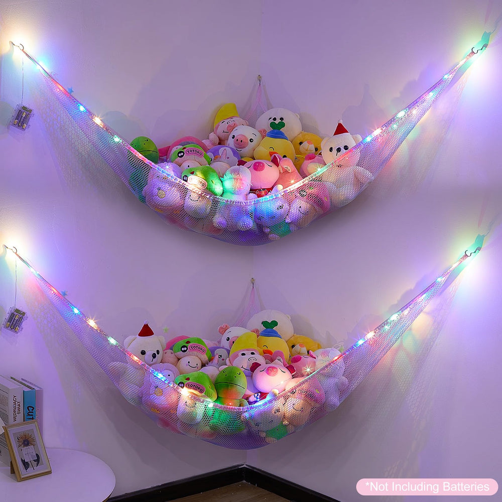 Basumee stuffed animals hammock elastic edge ensures durability and flexibility.