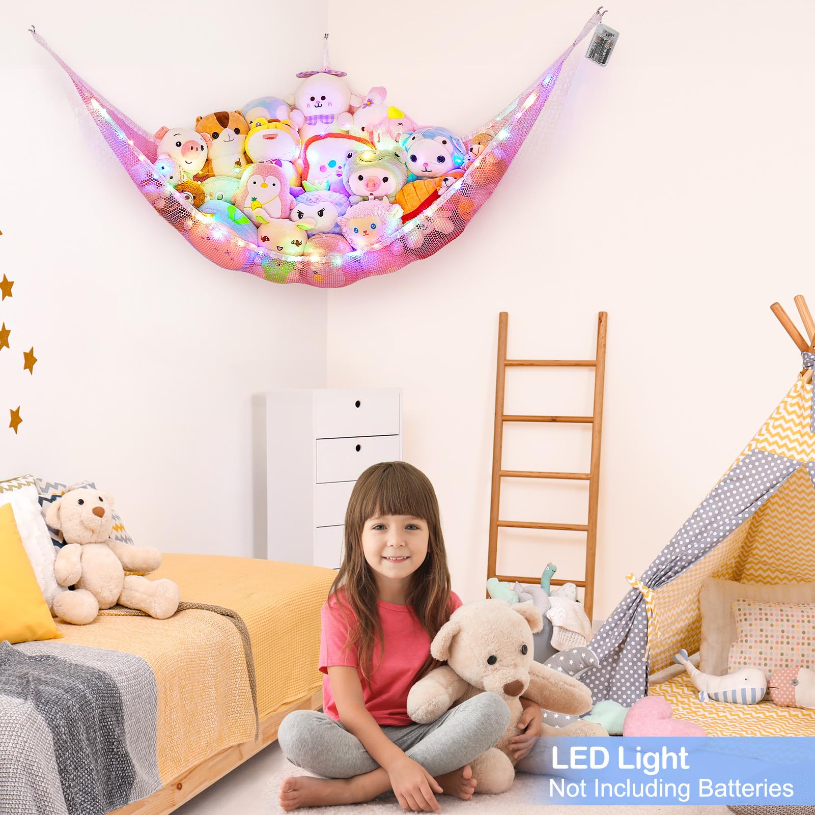 Basumee X-Large hammock provides ample storage for blankets or toys.