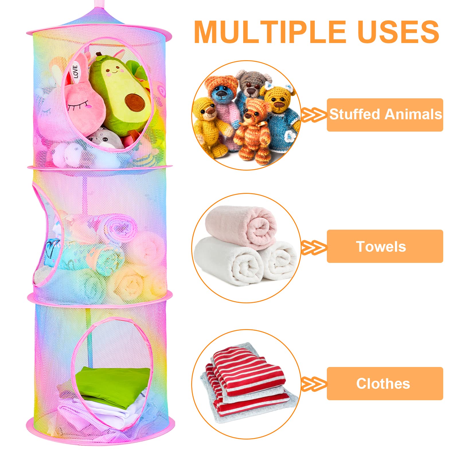 Basumee net in a kids room keeps toys accessible for play and cleanup