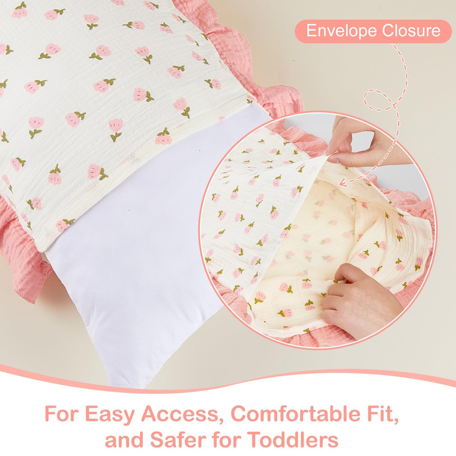 Basumee muslin texture feels ultra-soft and breathable for toddlers.