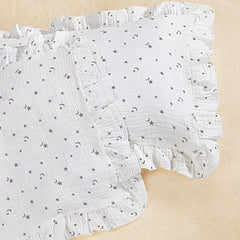 Basumee toddler pillowcase muslin texture shows breathable sleep comfort.