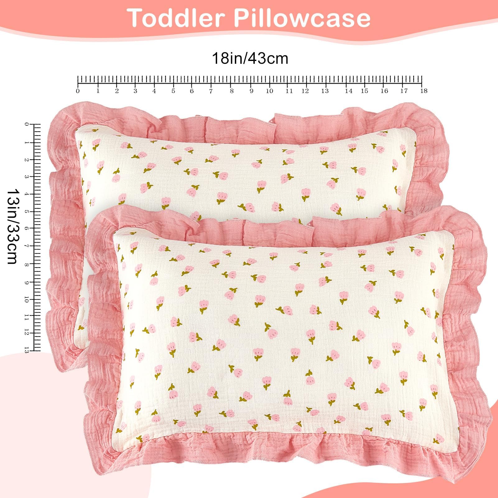 Basumee toddler pillowcase designed for travel and nursery use.
