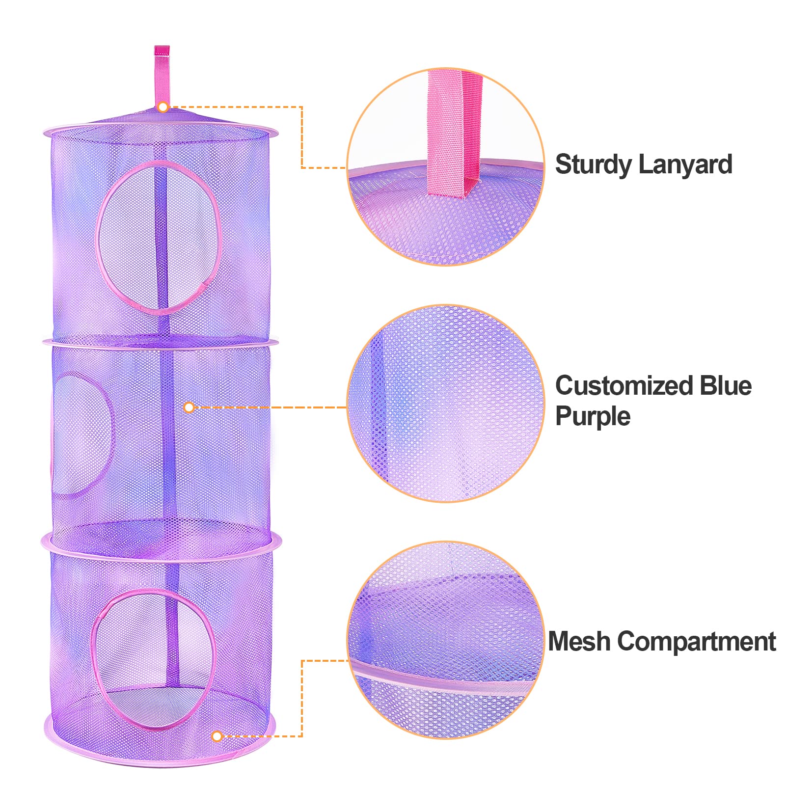Basumee toy net organizer hammock supports quick, tidy cleanups.