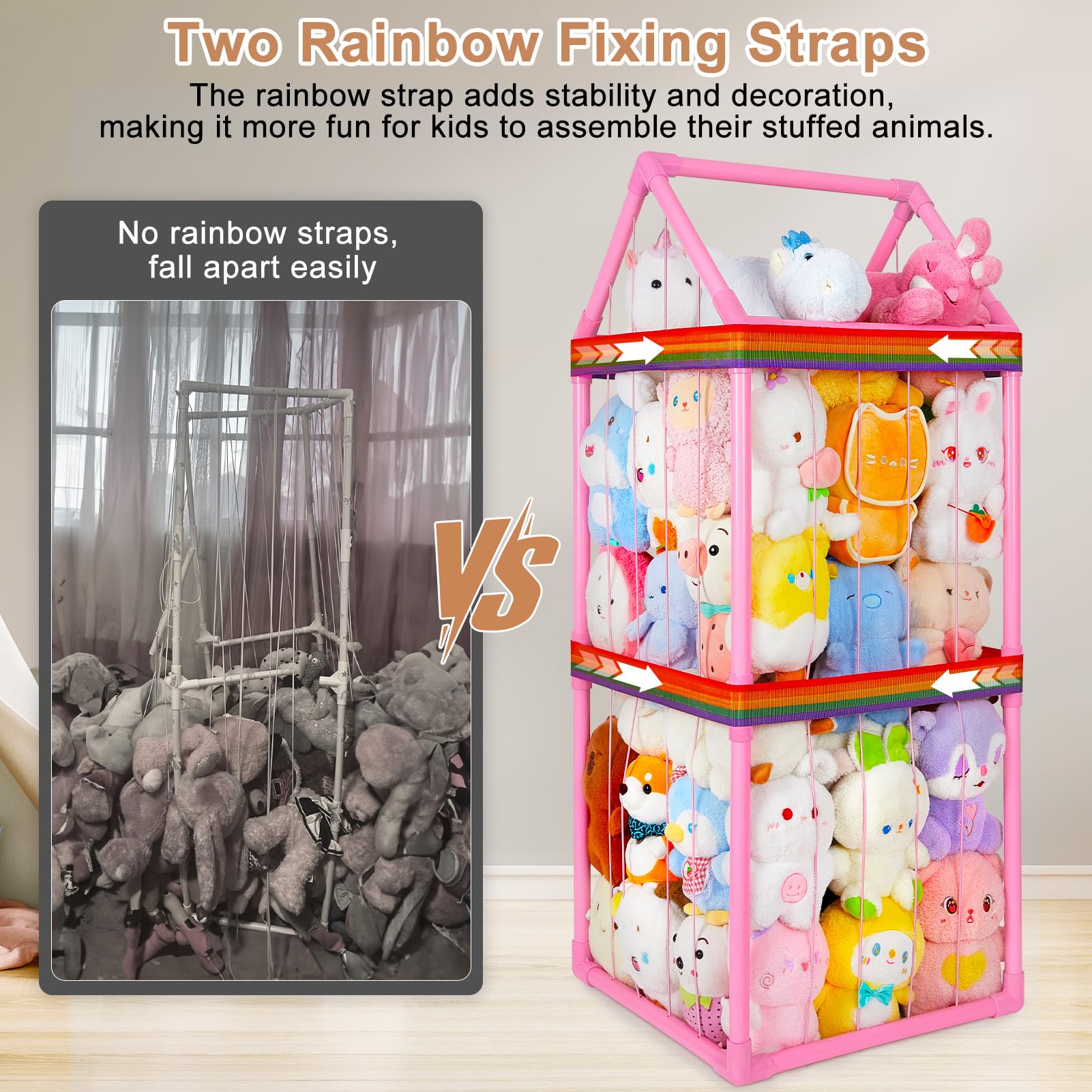 Basumee two rainbow straps attachment demonstrates stable, secure setup