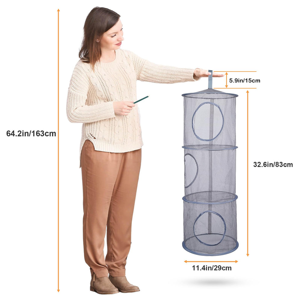 Basumee hanging mesh locker makes kids' rooms feel neater and more playful.