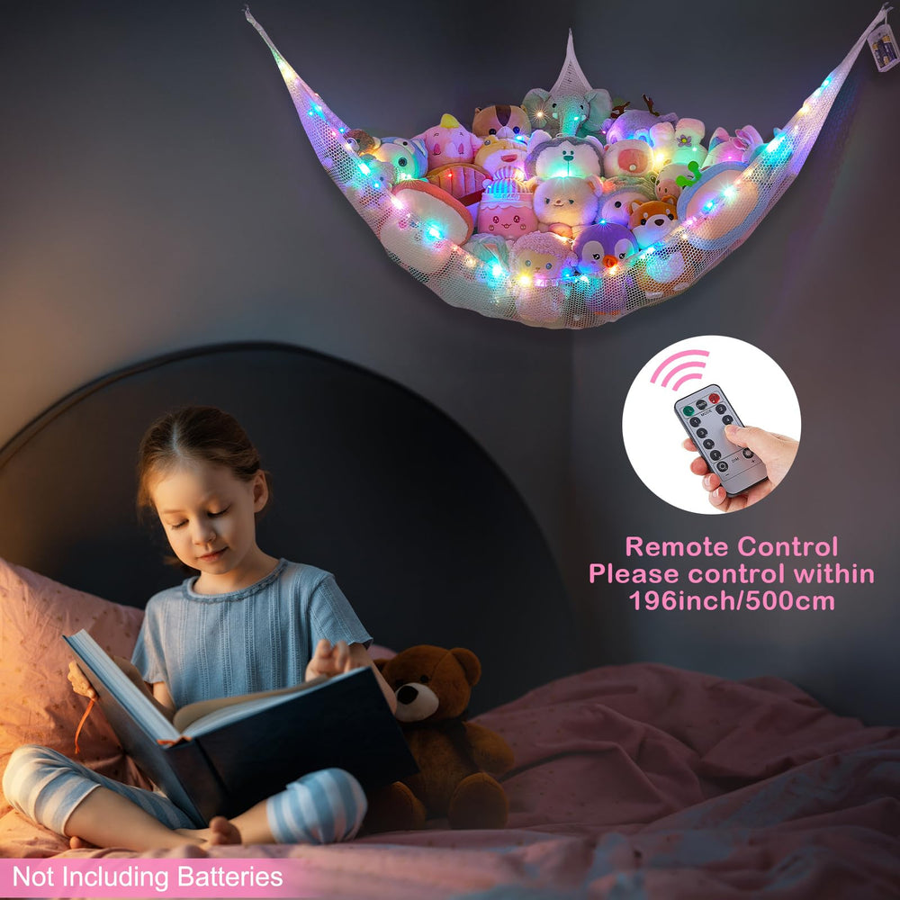 Basumee xlarge stuffed animals hammock covers more plush toys in nursery