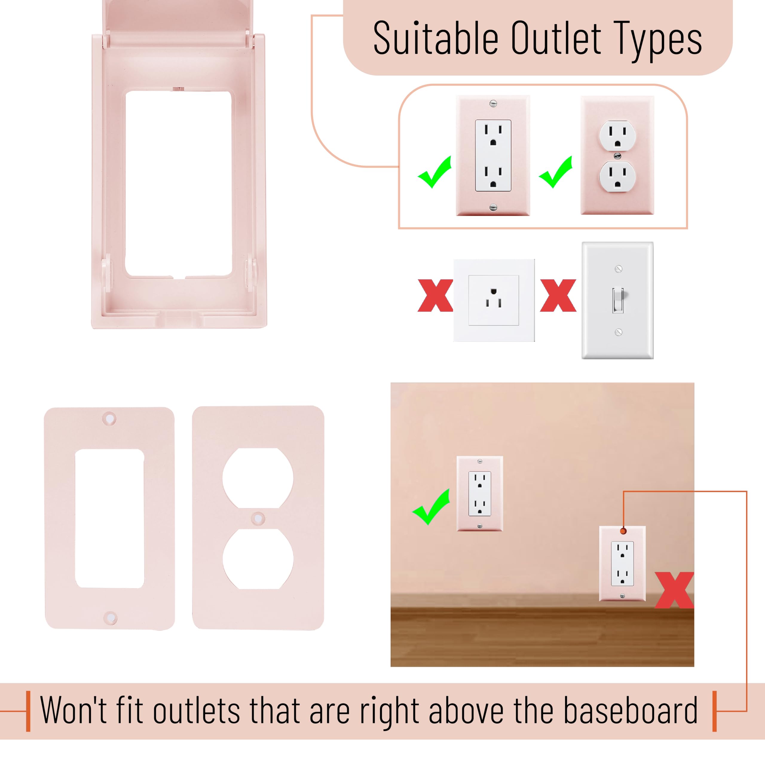 Bates Choice compact outlet safety box used during baby-proofing