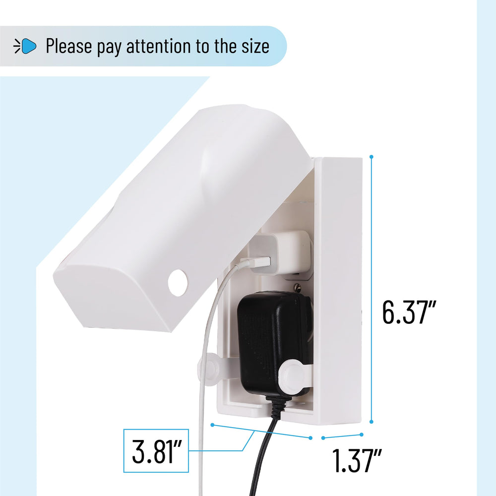 Bates Choice outlet box installed on standard wall outlet
