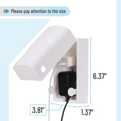 Bates Choice outlet box installed on standard wall outlet
