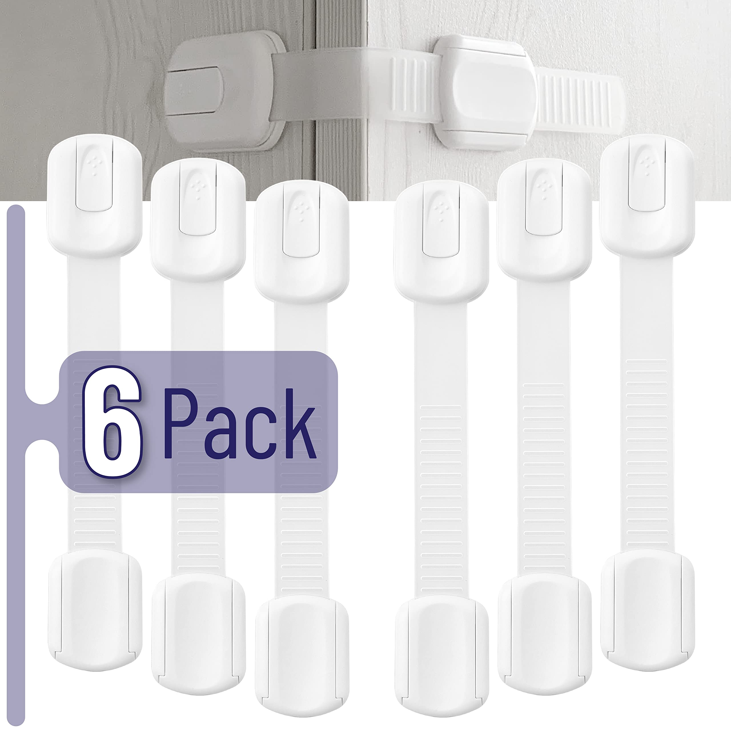 Bates Choice cabinet-mounted strap locks secure cabinets to prevent access by toddlers