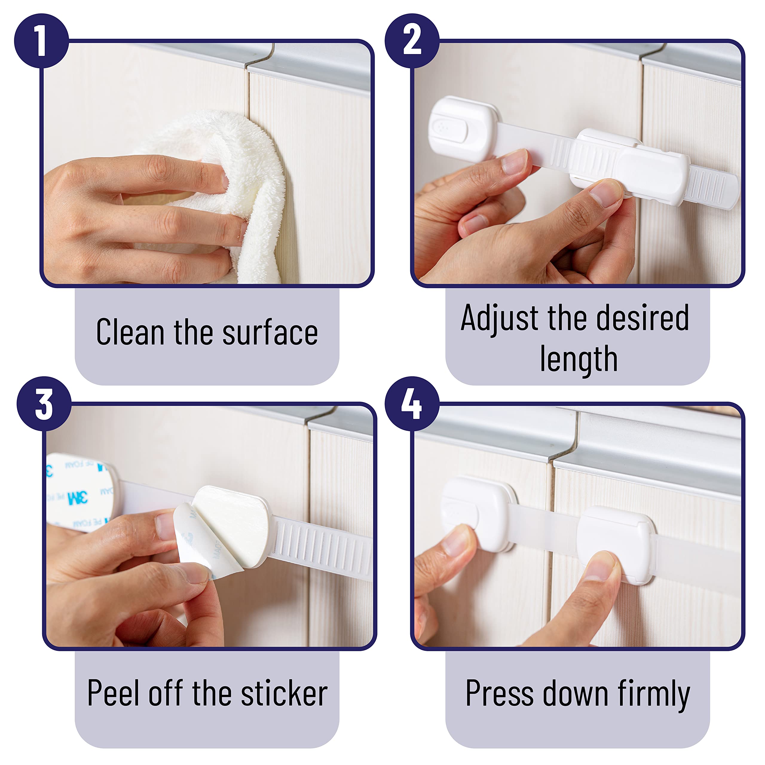 Bates Choice fridge door secured with strap locks for safer access