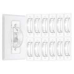Bates Choice light switch guard cover 12-pack package keeps switches safe from accidental toggles