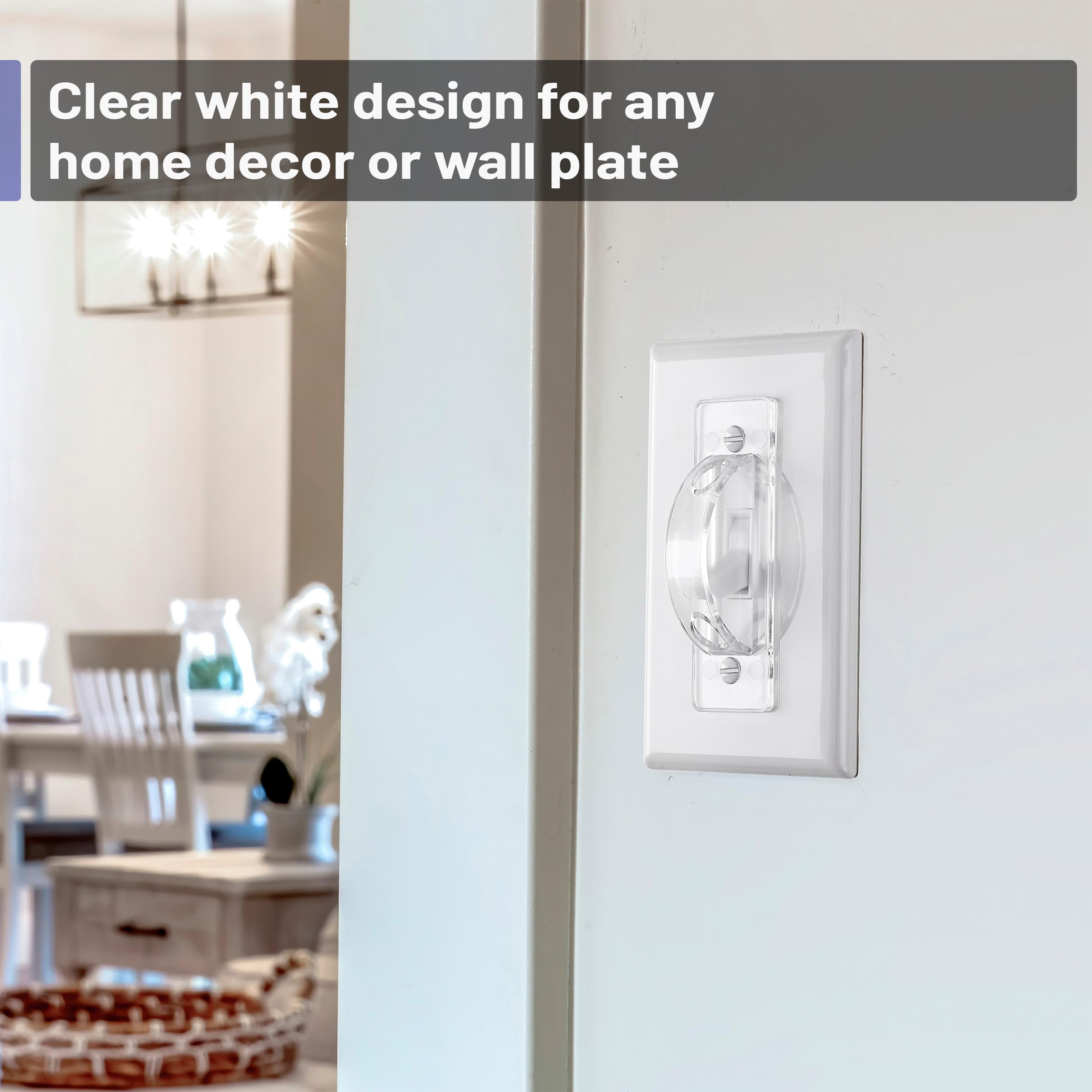 Bates Choice light switch guard decor-friendly clear design blends with any room