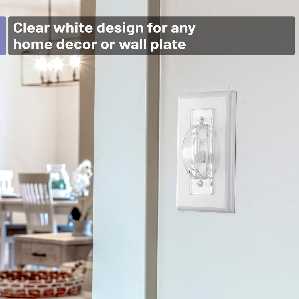 Bates Choice light switch guard decor-friendly clear design blends with any room