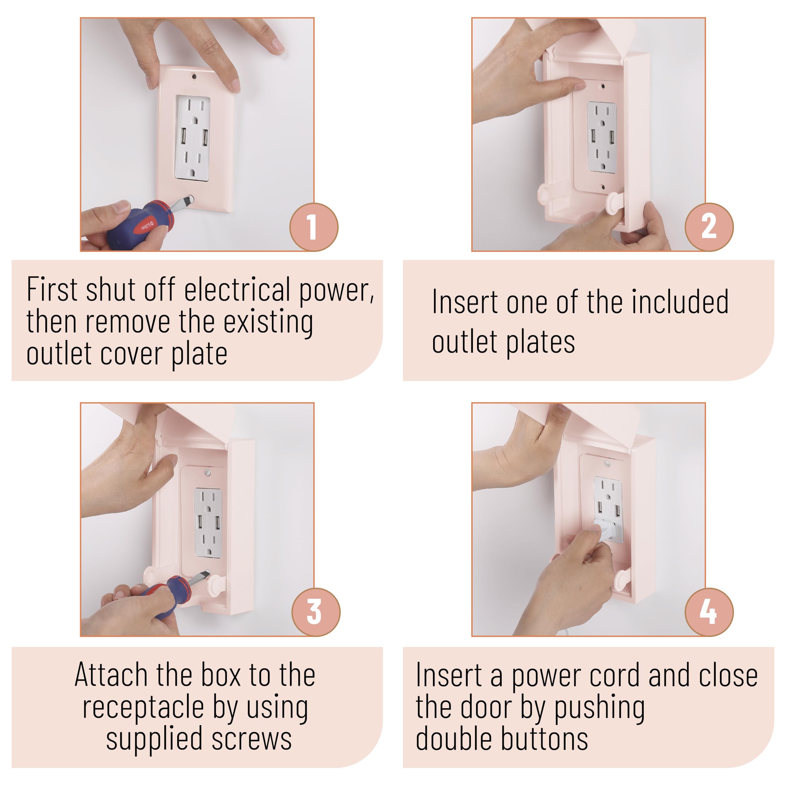 Bates Choice nursery scene showing outlet safety cover in use
