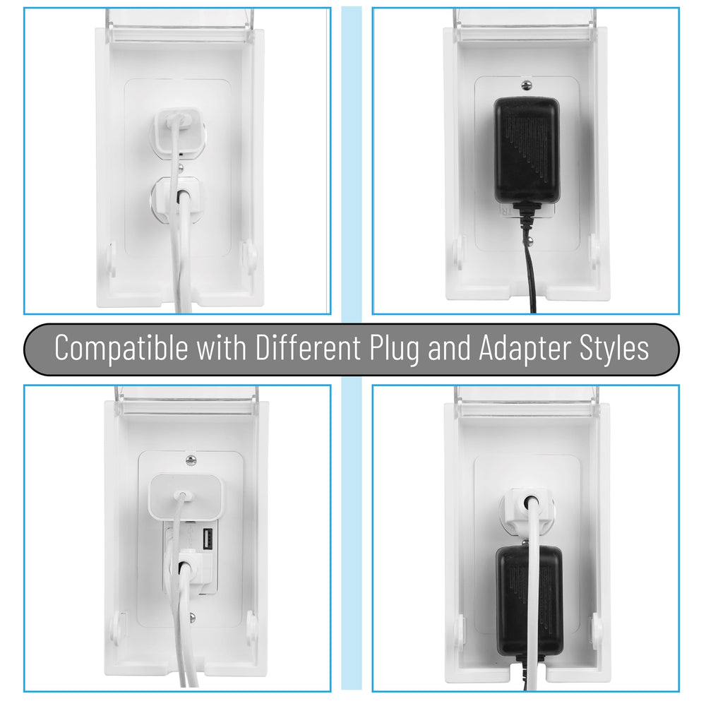 Bates Choice outlet cover box mounted on wall demonstrates practical childproofing for homes
