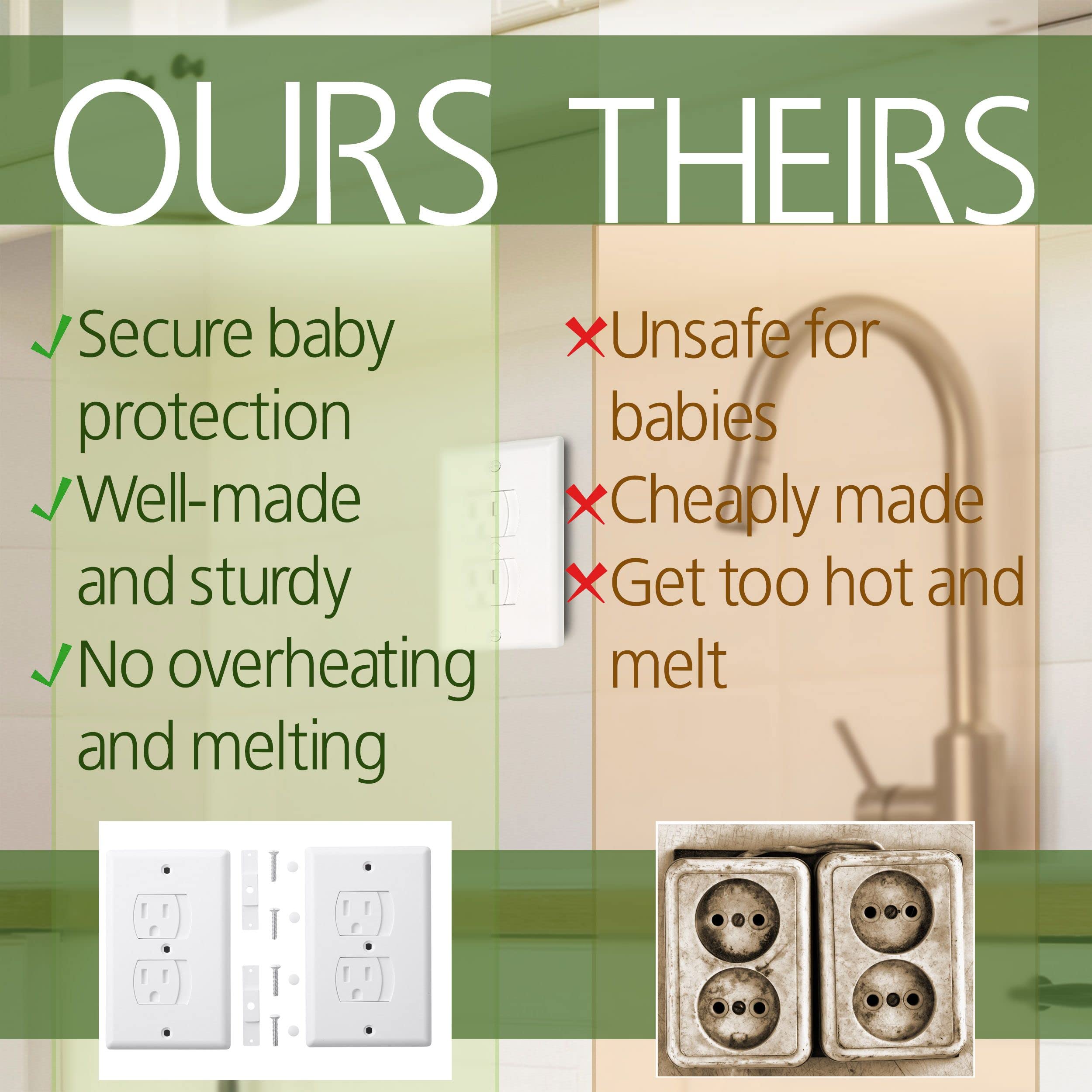 Bates Choice outlet cover durable shatter-proof design for long-lasting safety.