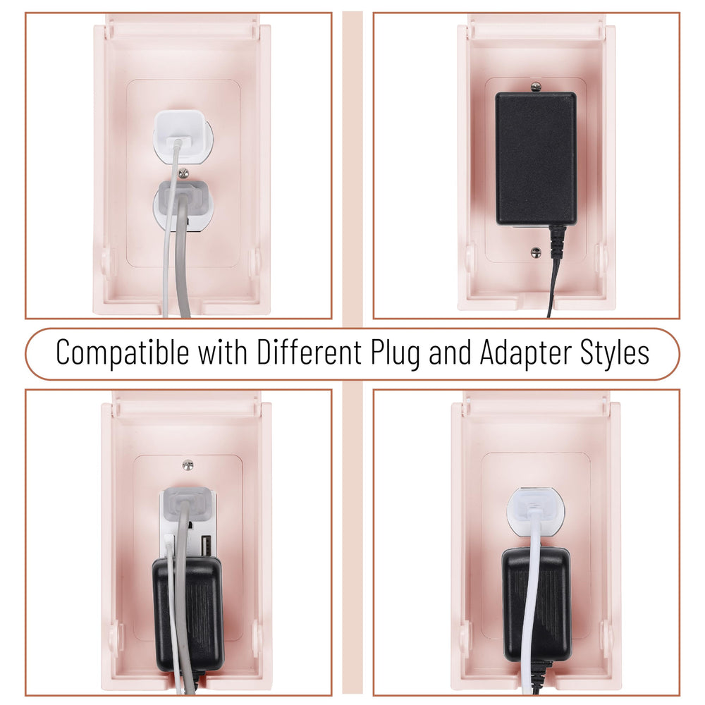 Bates Choice pink outlet protection showcasing child safety feature