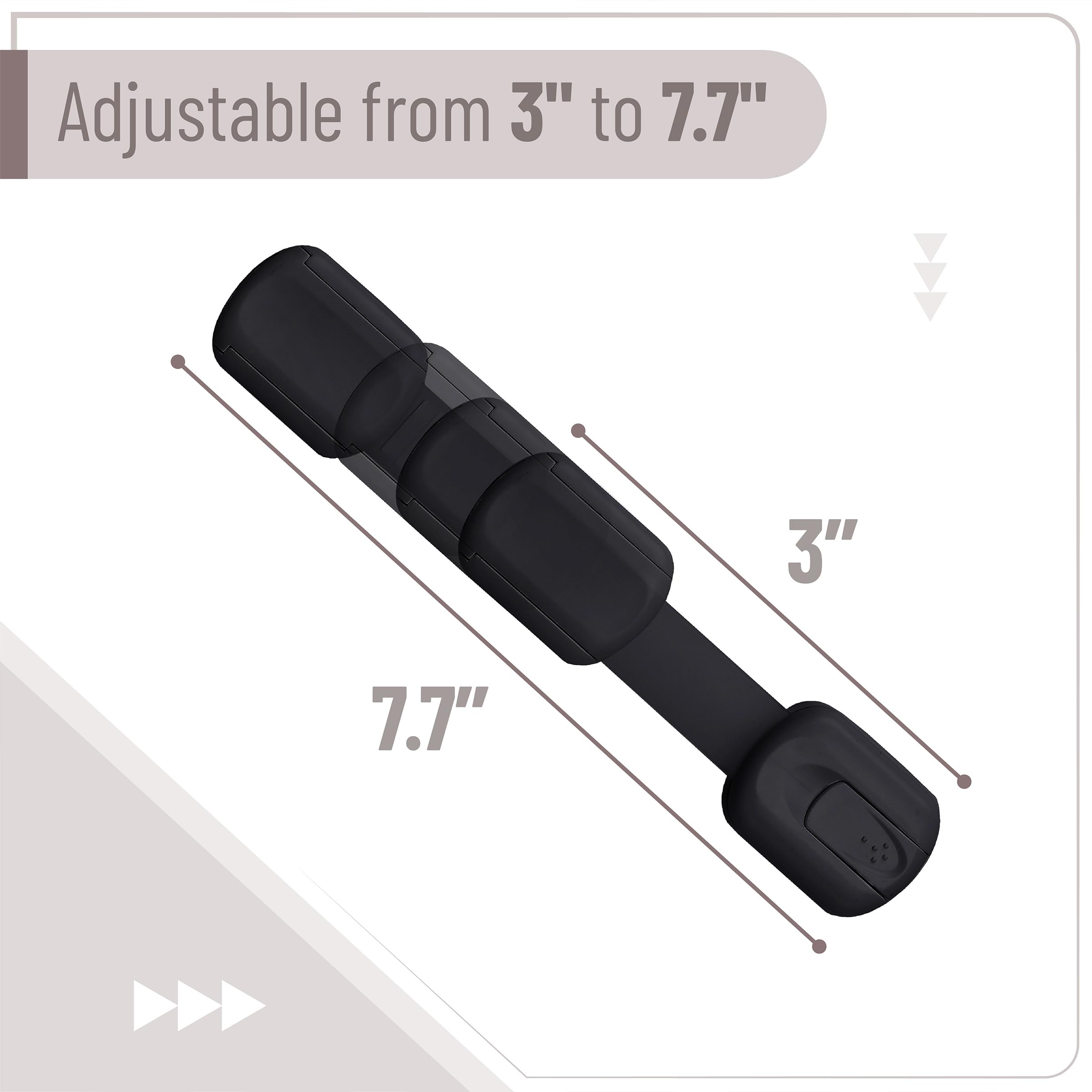 Bates Choice strap-length-adjustment-3to7in demonstrates versatile fit for different furniture.