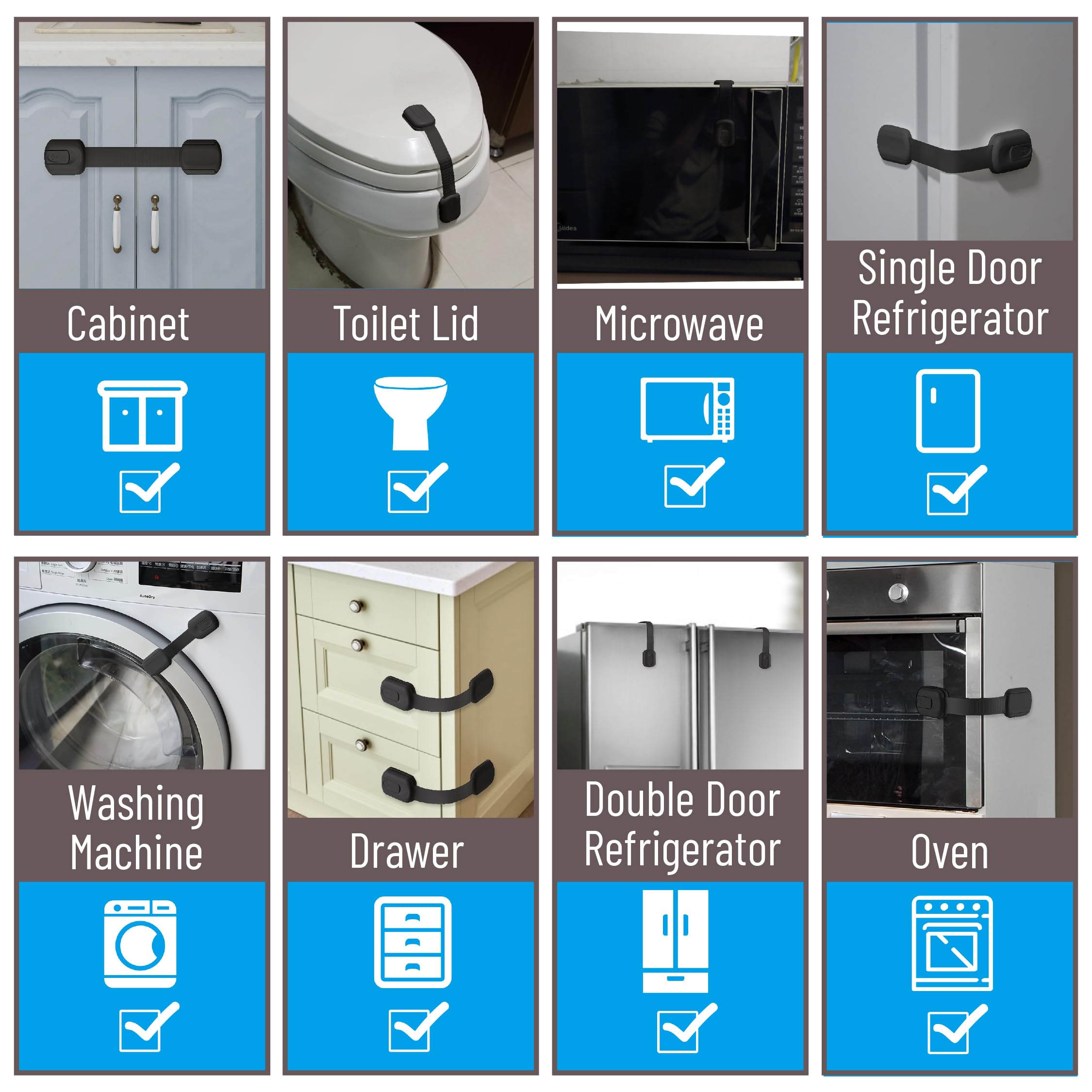 Bates Choice tool-free installation with strong adhesive backing for renters.