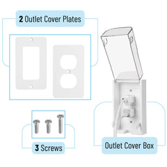 Bates Choice two-pack outlet cover plates offer full coverage for standard outlets