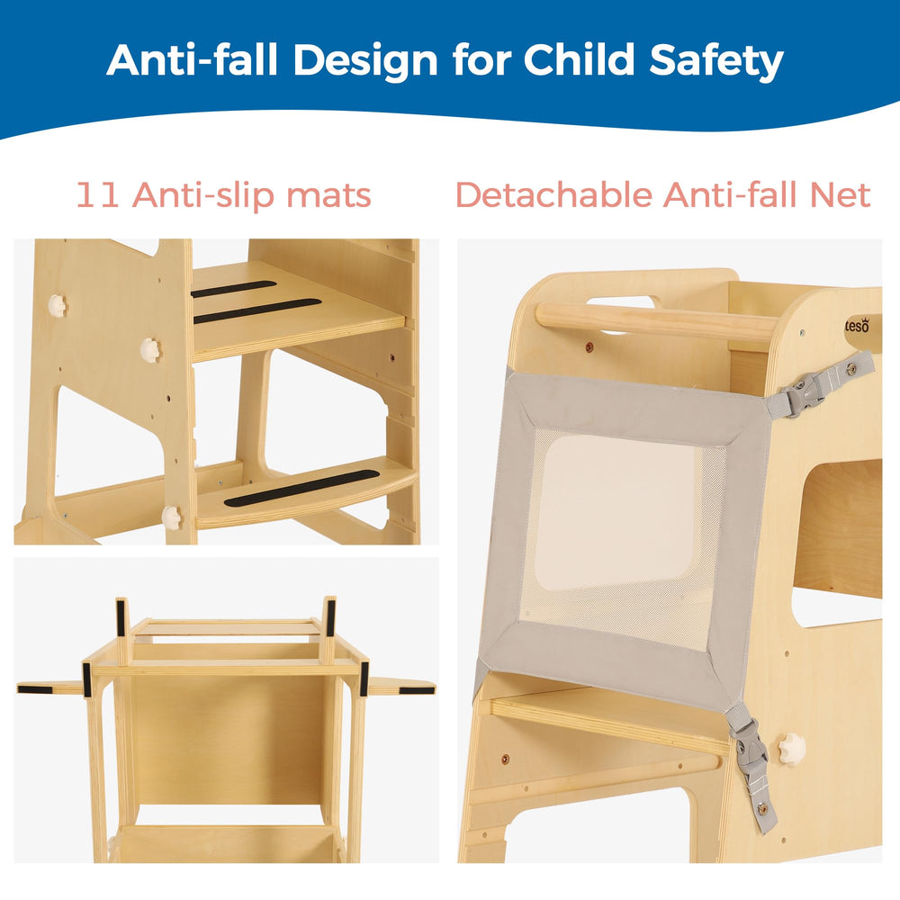 Bateso Kitchen Tower safety net removable for supervised play and quick cleanup