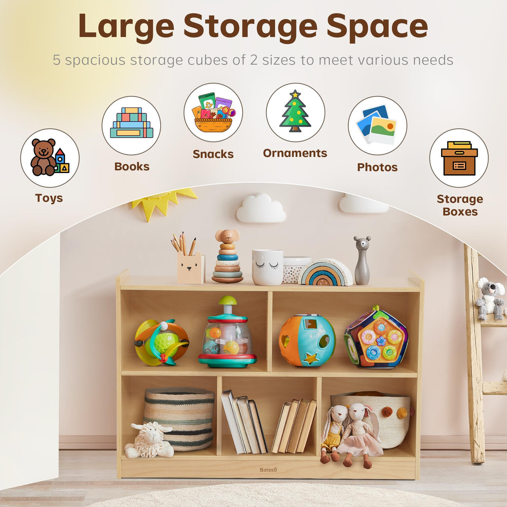 Bateso wooden cubby with scratch-resistant veneer for durable use.