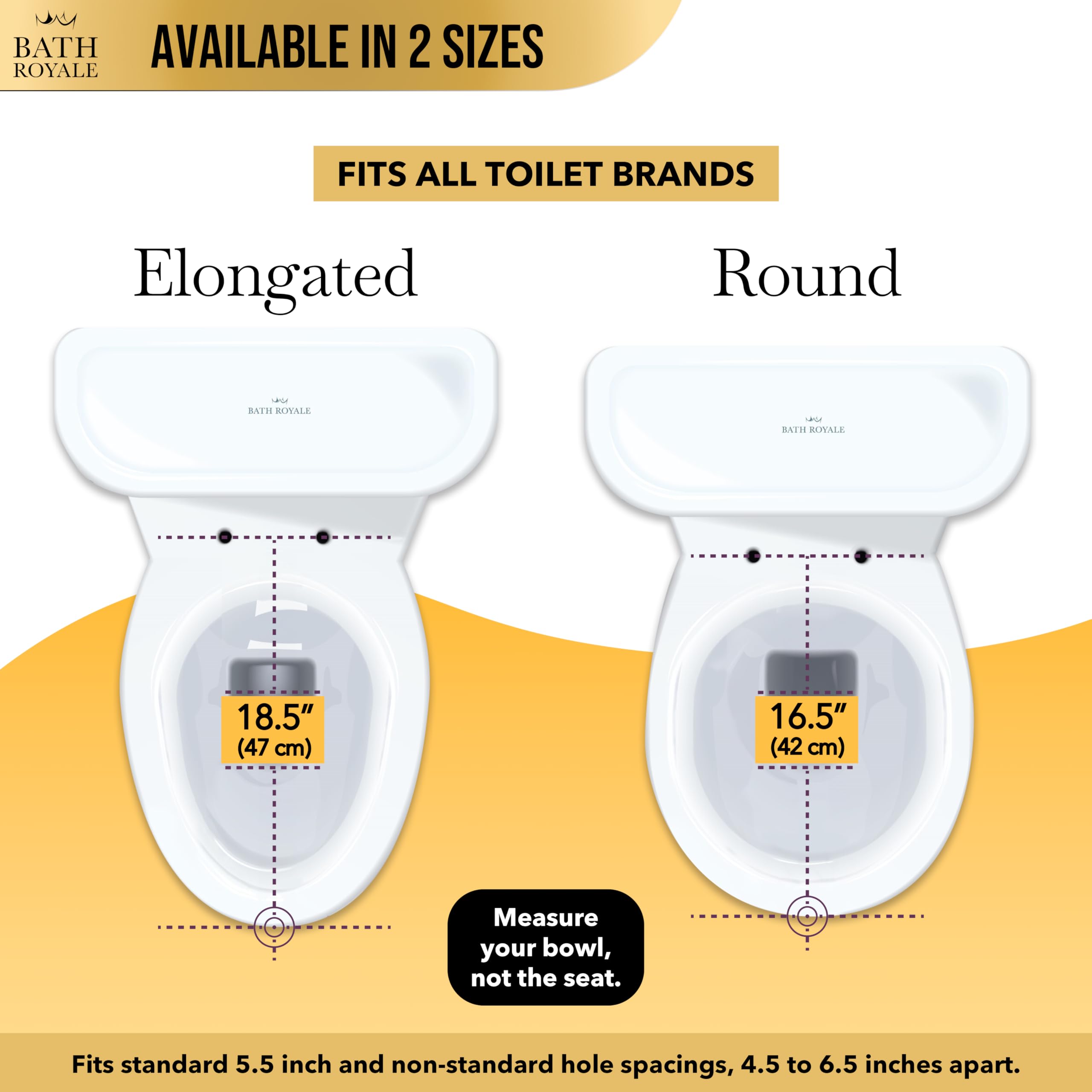 Bath Royale seat magnet under lid for clutter-free storage