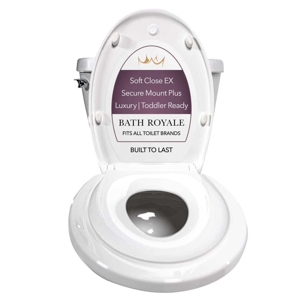 Bath Royale potty seat with soft-close lid for quiet bathroom routines.