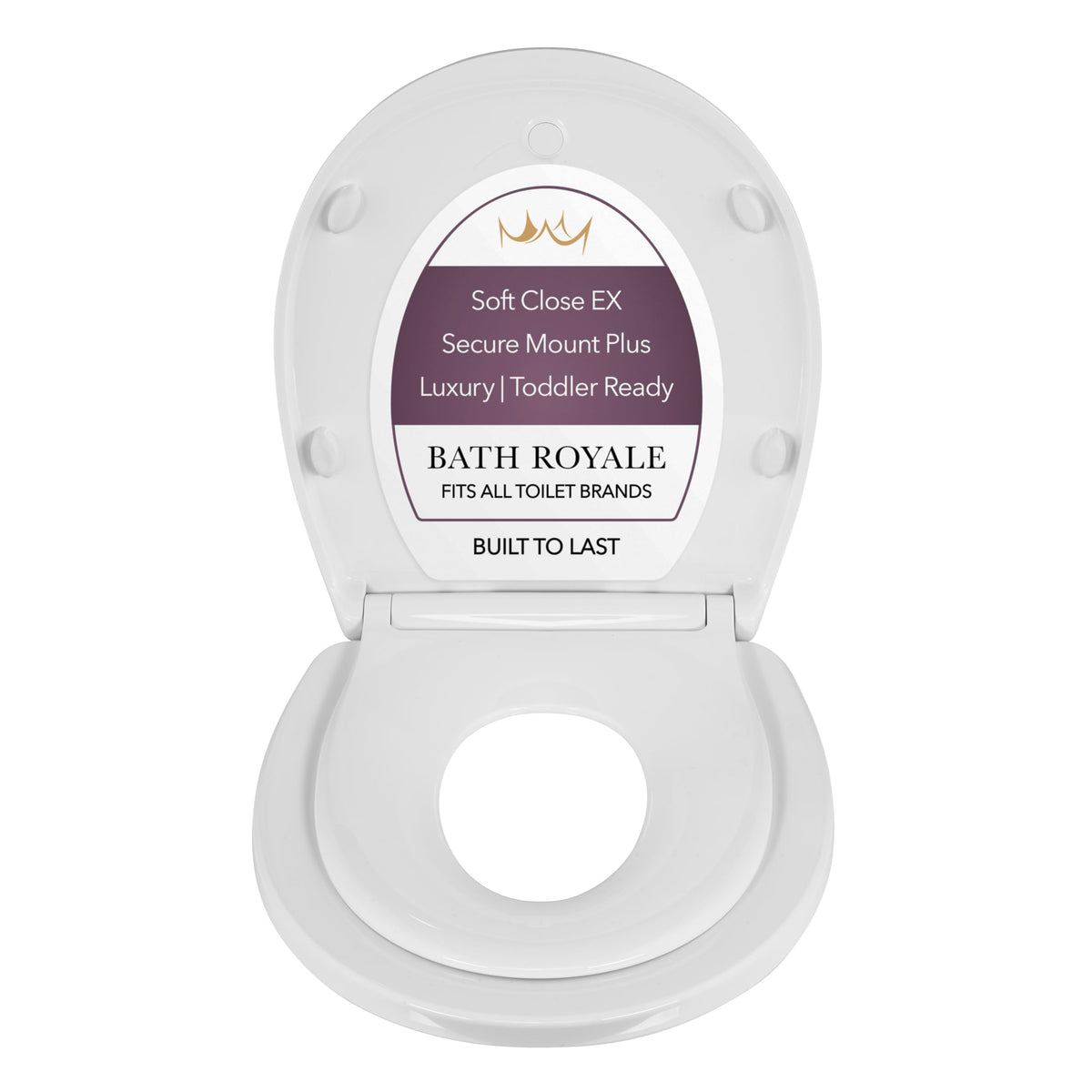 Bath Royale potty seat with soft-close lid for quiet bathroom use