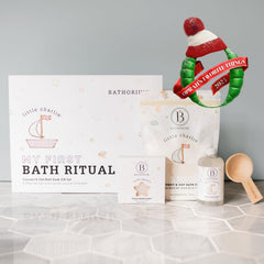 Bathorium Little Charlie soothing bath soak bottle offers gentle, fragrance-free baby cleansing.