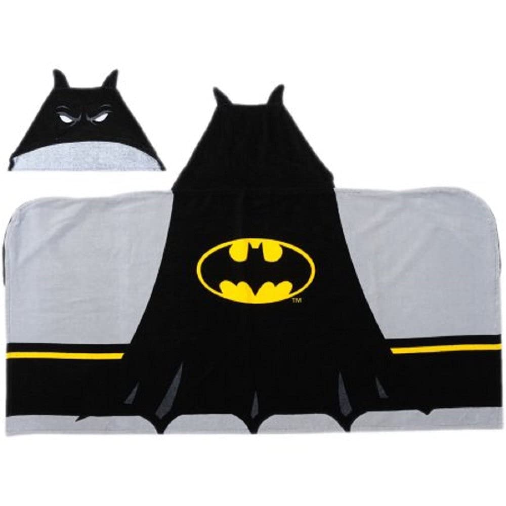 DC Comics Batman hooded towel wrap fabric texture shown up close, suggesting a soft touch.