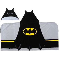 DC Comics Batman hooded towel wrap fabric texture shown up close, suggesting a soft touch.