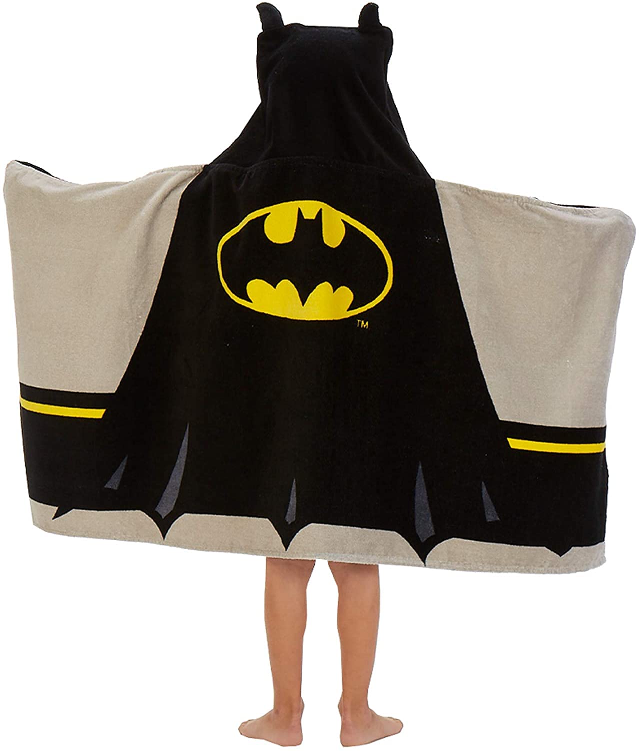 Batman hood close-up highlights ears and hood detailing for an authentic DC Comics appeal.