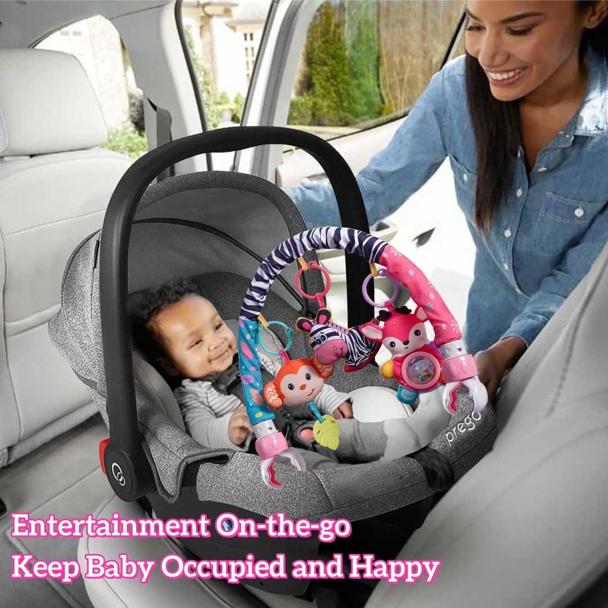 BATOHO crib mobile universal clamps attach securely to cribs, car seats, and swings.