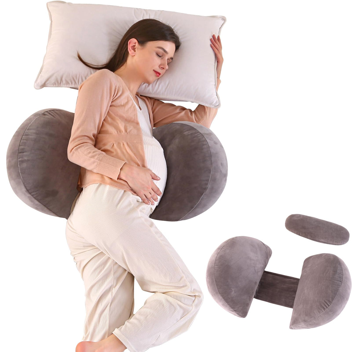 BATTOP pregnancy wedge belly support improves sleep alignment and comfort.