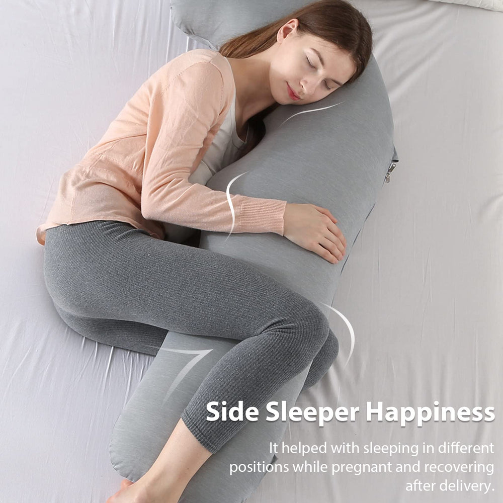 BATTOP body pillow provides back and hip support for pregnancy comfort and alignment.