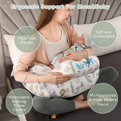 BATTOP nursing pillow shows 45cm strap fitting a wide range of body sizes.