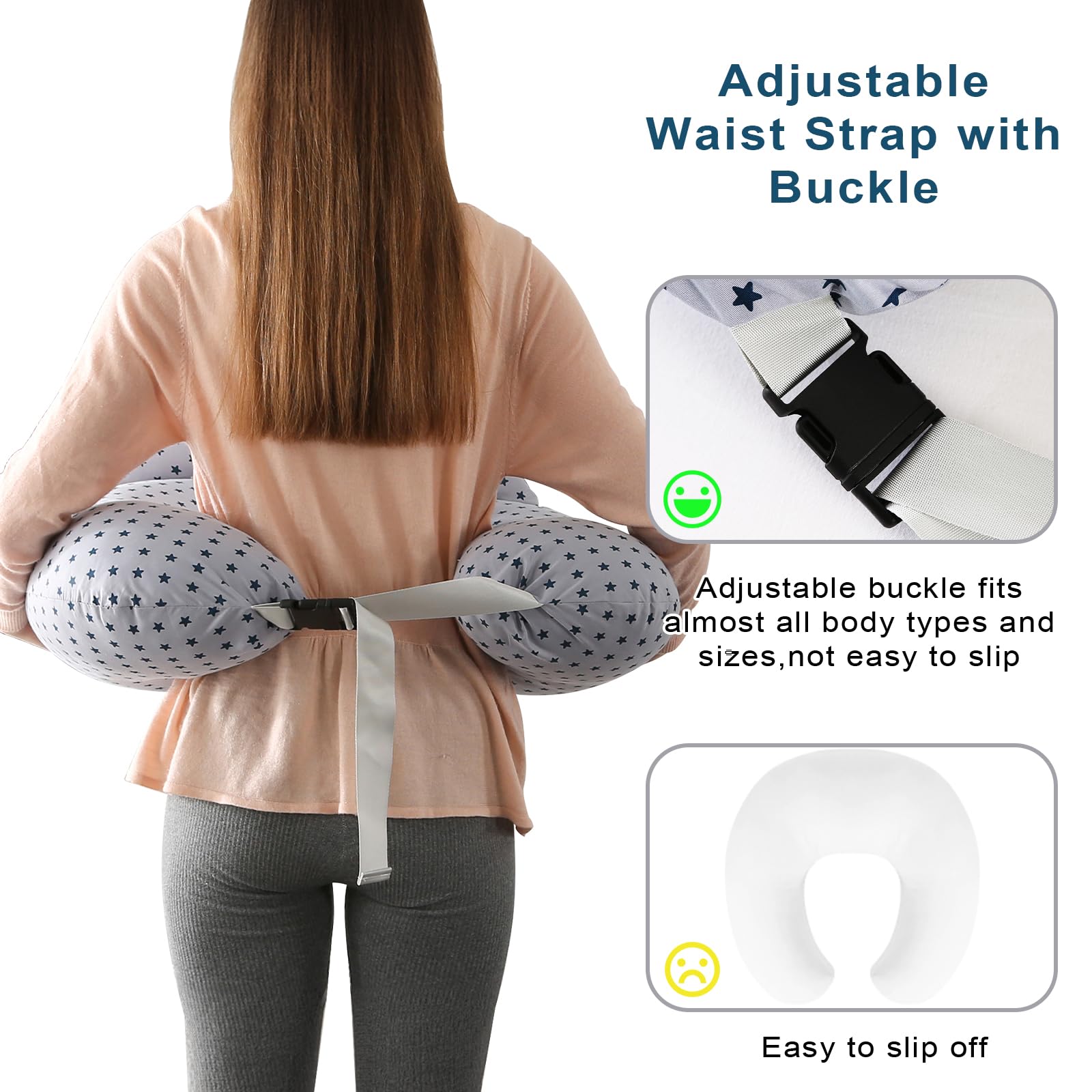 BATTOP nursing pillow baby-positioning supports cross-cradle and football holds comfortably.