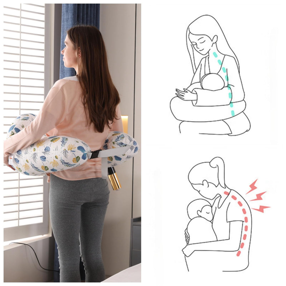 BATTOP nursing pillow supports bottle-feeding with stable positioning.