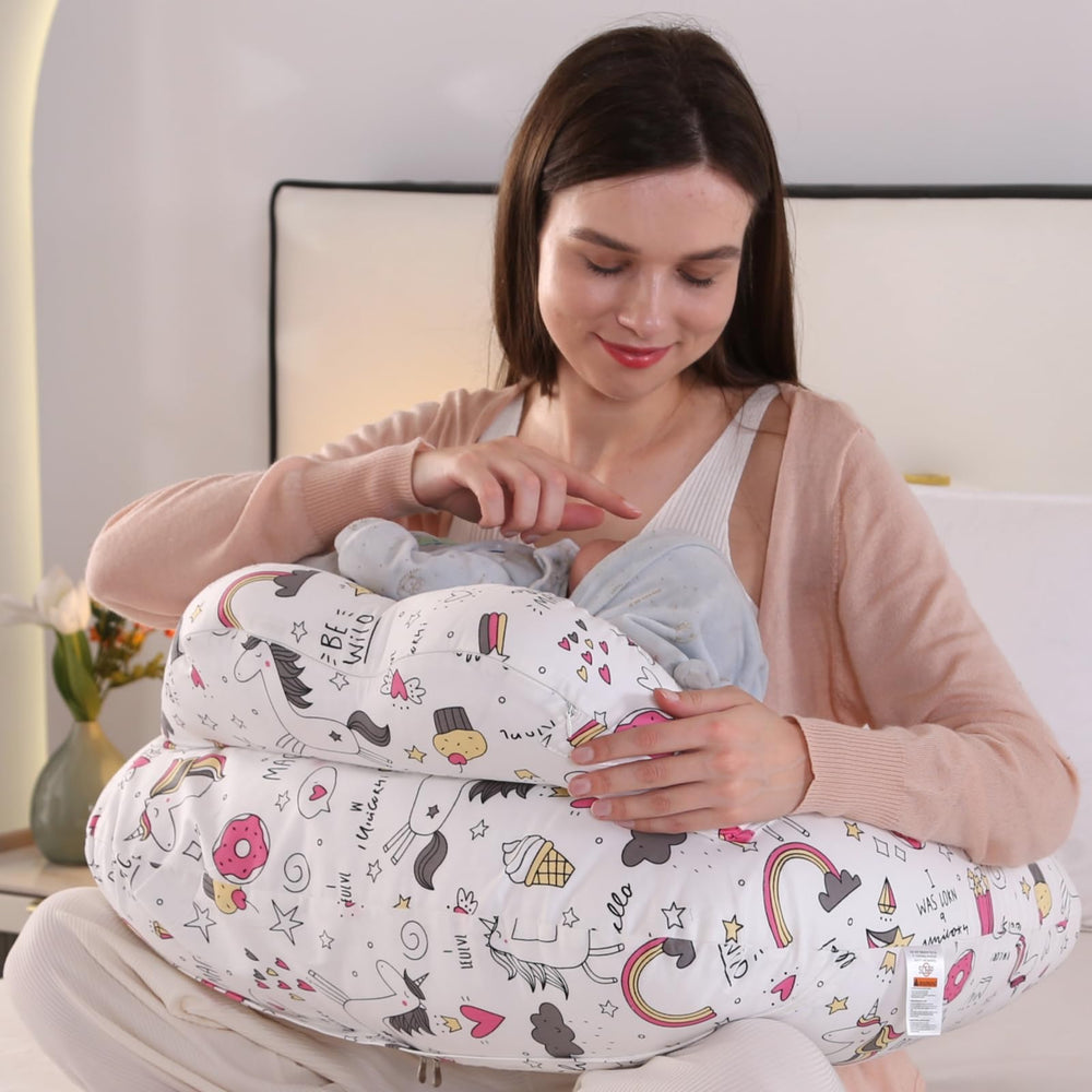 BATTOP nursing pillow frees one hand for multitasking during feeding