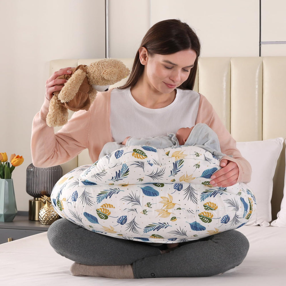 BATTOP nursing pillow frees one hand for multitasking during feeding.