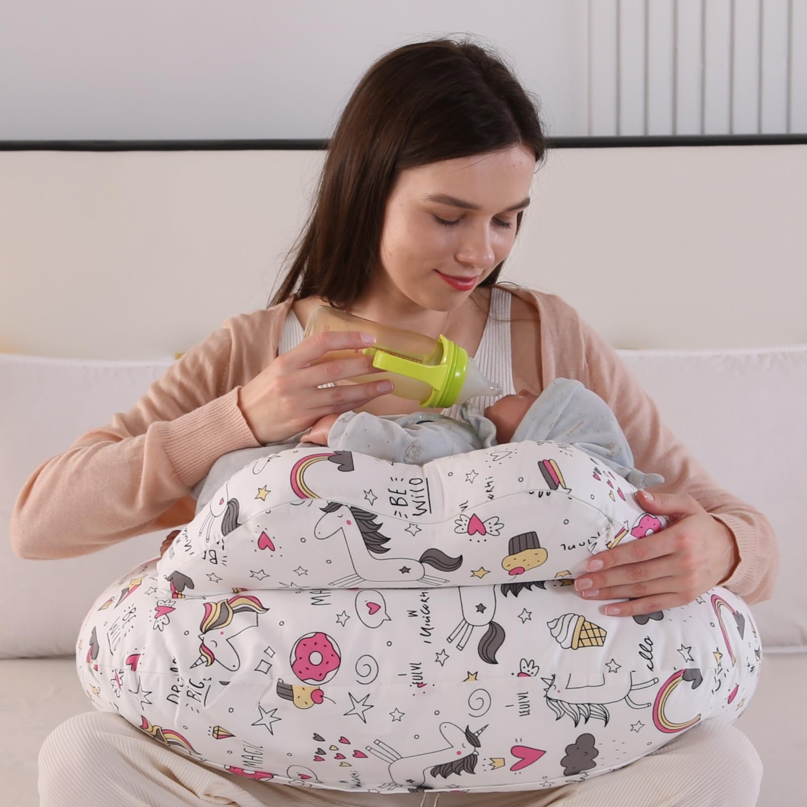 BATTOP nursing pillow used for sleeping, sitting, or back support during feeding