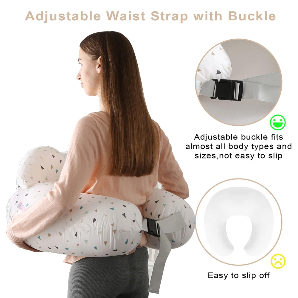 BATTOP nursing pillow-support-bed-use invites lounging to ease post-birth discomfort while relaxing.