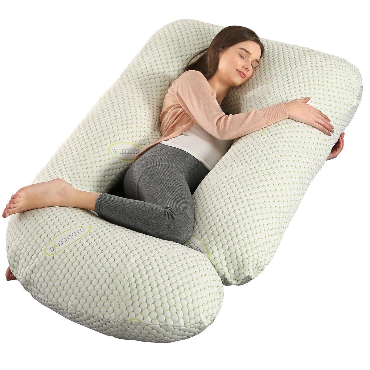 BATTOP pregnancy pillow 360 support cradles belly for comfortable sleep.